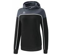 Erima „Change by Felpa con Cappuccio, Black Grey/Slate Grey/Bianco, 42 Donna