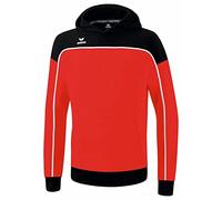 Erima „Change by Felpa con Cappuccio, Rosso/Nero/Bianco, 164 Unisex - Bambini e Ragazzi