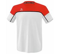 Erima „Change by Funzionale T-Shirt, Unisex-Bambini e Ragazzi, Bianco/Rosso/Nero, 152