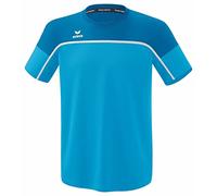 Erima „Change by Funzionale T-Shirt, Unisex-Bambini e Ragazzi, Curacao/Mykonos/Bianco, 164
