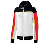 Erima Change By Giacca da Allenamento con Cappuccio, bianco/nero/rosso, 36 Donna
