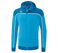 Erima Change By Giacca da Allenamento con Cappuccio, curacao/mykonos/bianco, 152 Unisex-Bambini e Ragazzi