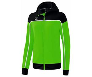 Erima Change By Giacca da Allenamento con Cappuccio, green/nero/bianco, 40 Donna