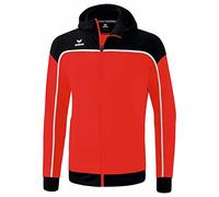 Erima Change By Giacca da Allenamento con Cappuccio, rosso/nero/bianco, 128 Unisex-Bambini e Ragazzi