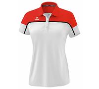 Erima „Change by Maglietta Polo, Donna, Bianco/Rosso/Nero, 44