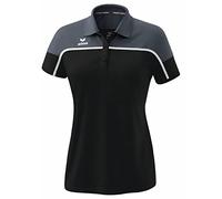 Erima „Change by Maglietta Polo, Donna, Black Grey/Slate Grey/Bianco, 34