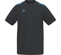Erima CMPT 3 Ali T-Shirt (2082552) Unisex - Bambini e Ragazzi, Nero/Curacao, 128