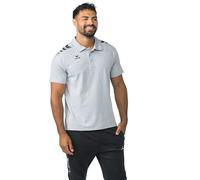 Erima CMPT Wings Maglietta Polo (2112558) Unisex - Adulto, Grigio Melange/Nero, 4XL