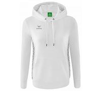Erima Donna Essential Team Felpa con Cappuccio, Bianco, 42