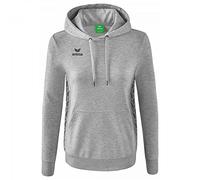 Erima Donna Essential Team Felpa con Cappuccio, Grigio Chiaro Melange, 36