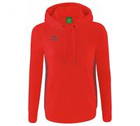 Erima Donna Essential Team Felpa con Cappuccio, Rosso, 40