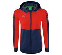 Erima Donna Giacca da Allenamento con Cappuccio Six Wings, new navy, 36