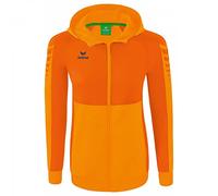 Erima Donna Giacca da Allenamento con Cappuccio Six Wings, new orange, 34