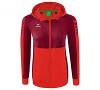Erima Donna Giacca da Allenamento con Cappuccio Six Wings, rosso/bordeaux, 38
