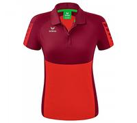 Erima Maglietta Polo Six Wings, Rosso/Bordeaux, 34 Donna