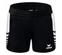 Erima Donna Pantaloncini Worker Six Wings, Nero/Bianco, 34