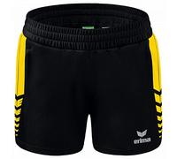 Erima Donna Pantaloncini Worker Six Wings, Nero/Giallo, 34