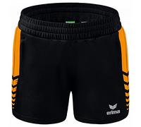 Erima Donna Pantaloncini Worker Six Wings, nero/new orange, 34