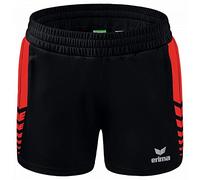 Erima Donna Pantaloncini Worker Six Wings, Nero/Rosso, 34