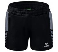 Erima Donna Pantaloncini Worker Six Wings, Nero/Slate Grey, 34