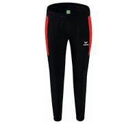 Erima Donna Team Pantaloni da rappresentanza, Nero/Rosso, 40