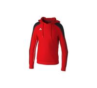 Erima Felpa con Cappuccio Evo Star (1072401) Unisex - Bambini, Rosso/Nero, 140