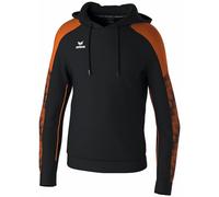 Erima Felpa con Cappuccio Evo Star (1072410) Uomo, Nero/Orange, 3XL