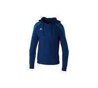 Erima Felpa con Cappuccio Evo Star (1072411) Unisex - Bambini, New Navy/Mykonos Blue, 128