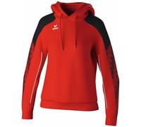 Erima Felpa con Cappuccio Evo Star (1072423) Donna, Rosso/Nero, 38