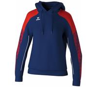Erima Felpa con Cappuccio Evo Star (1072426) Donna, New Navy/Rosso, 40