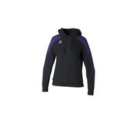 Erima Felpa con Cappuccio Evo Star (1072429) Donna, Nero/Ultra Violet, 44