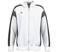 Erima Giacca da allenamento CELEBRATE 125 con cappuccio (1032533) Unisex - Bambini e ragazzi, bianco/nero, 152