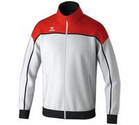 Erima Giacca da allenamento CHANGE by (1032428) Unisex - Bambini e ragazzi, bianco/rosso/nero, 128