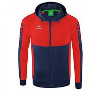 Erima Bambini Giacca da Allenamento con Cappuccio Six Wings, new navy, 140