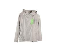 Erima Giacca in Felpa con Cappuccio Essential, Hooded Sweat Jacket Donna, Grigio Chiaro Melange/Twist of Lime, 36
