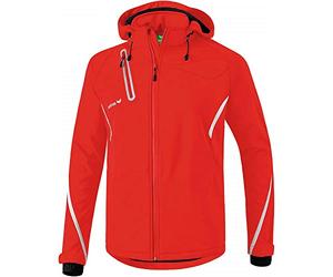 Erima Giacca Tecnica Softshell Giacca, Unisex Bambini, Rosso/Bianco, 140