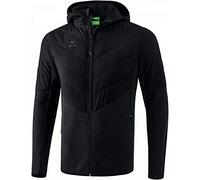 Erima Giacca Trapuntata/Cardigan con Cappuccio Giacca, Uomo, Nero, S