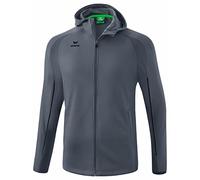 Erima Liga Star-Giacca da Allenamento con Cappuccio, Grigio Ardesia/Nero, 116 Unisex-Bambini e Ragazzi