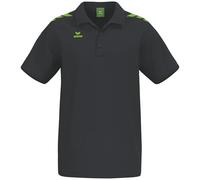 Erima Maglietta Polo CMPT 3 Polo Wings (2112559) Unisex - Adulto, Nero/Green Gecko, S