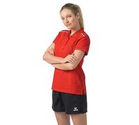 Erima Maglietta Polo Sportiva CMPT (2112537) Donna, Rosso/Bianco, 42