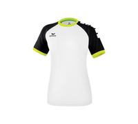 Erima Maglietta Sportiva Zenari 3.0 Maglietta, Donna, Bianco/Nero/Lime Pop, 46