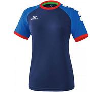 Erima Maglietta Sportiva Zenari 3.0 Maglietta, Donna, New Navy/New Royal/Rosso, 46