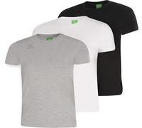 Erima Set di 3 Teamsport T-Shirt, Unisex Bambini e Ragazzi, Nero/Slate Grey/New Navy, 128