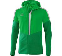Erima Squad, Giacca da Allenamento con Cappuccio Uomo, Verde (Fern Green/Smeraldo/Silver Grey), XL