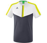 Erima Squad Maglietta, Uomo, Multicolore (Bianco/Slate Grey/Bio Lime), XXL