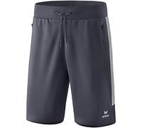 Erima Squad Short, Pantaloncini da Allenamento Unisex-Bambini, Grigio Ardesia/Grigio Argento, 140