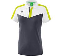 Erima Squad Sport, Maglietta Polo Women's, Bianco/Slate Grey/bio Lime, 34