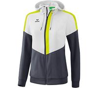Erima Squad Tracktop, bianco/slate grey/bio lime, 34