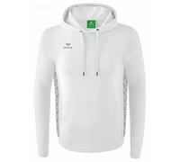 Erima Uomo Essential Team Felpa con Cappuccio, Bianco, XXL