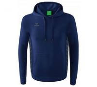 Erima Uomo Essential Team Felpa con Cappuccio, New Navy, XL